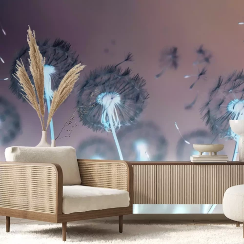 Fotobehang Een zomerweide vol paardenbloemen