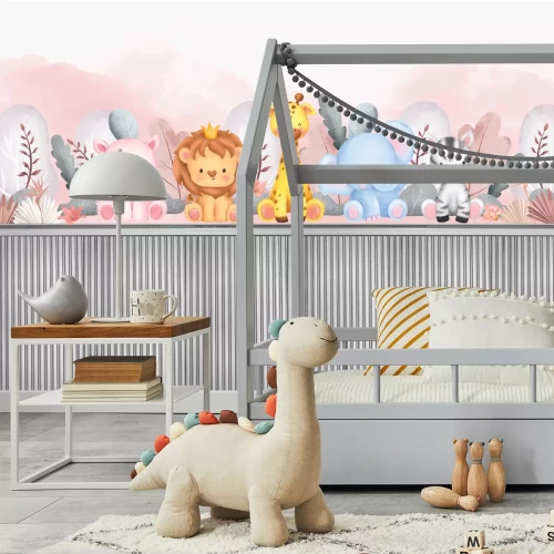 Fotobehang Dieren tussen de vegetatie boven de planken