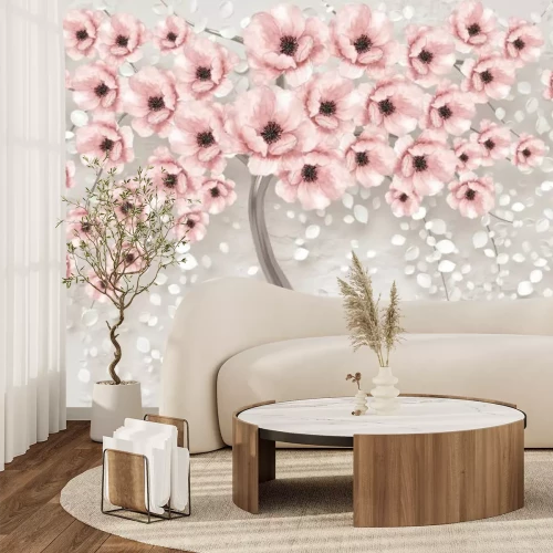 Fotobehang 3D kersenbloesemboom