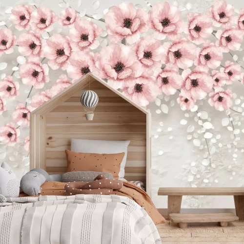 Fotobehang 3D kersenbloesemboom