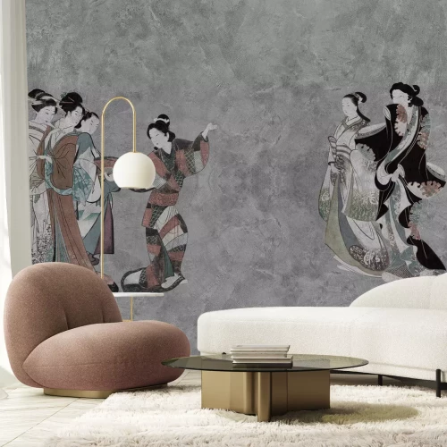 Fotobehang Japanse vrouwen in historische kimono&#39;s