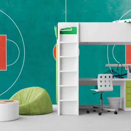 Fotobehang Sportveld om basketbal te spelen