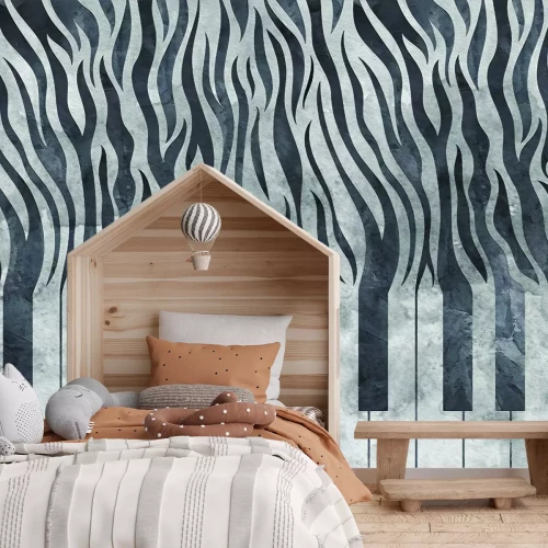 Fotobehang Zebra-stijl pianotoetsen