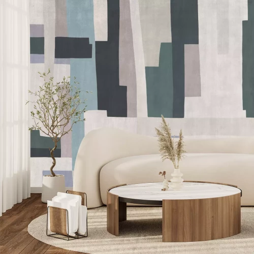 Fotobehang Abstracte vormen in retrostijl