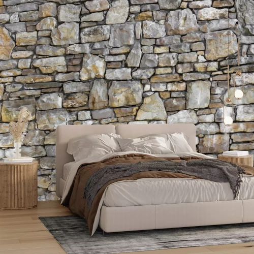 Fotobehang Abstracte stenen muur