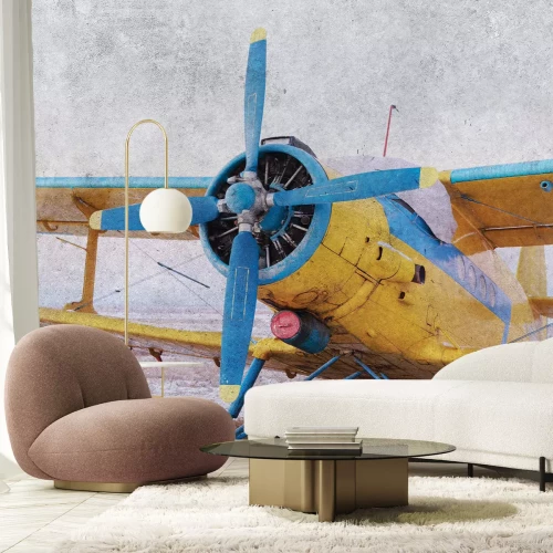 Fotobehang Een propellervliegtuig in klassieke stijl