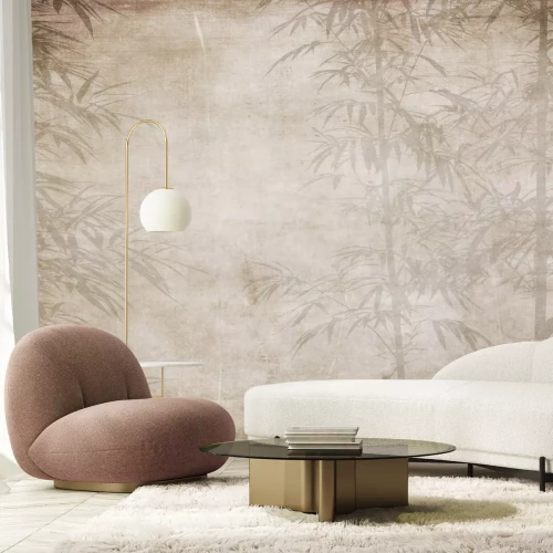 Fotobehang Imitatie van een tropisch bos op papier