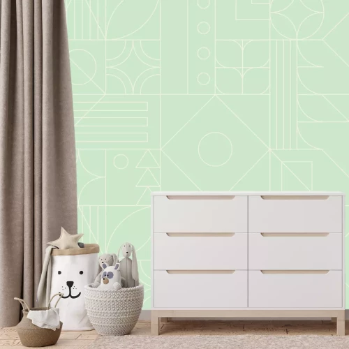 Fotobehang Lichte achtergrond met geometrisch motief