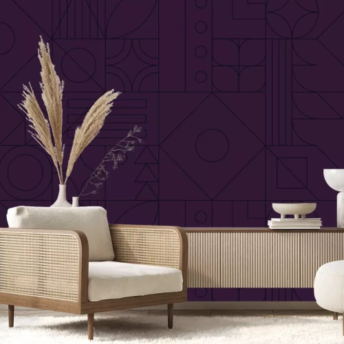 Fotobehang Lichte achtergrond met geometrisch motief