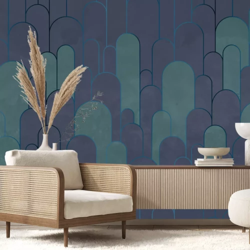 Fotobehang Beige en roze strikken met gouden accenten