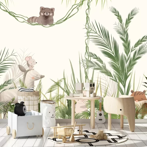 Fotobehang Olifant in de tropische jungle