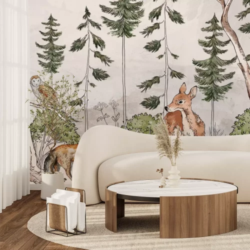Fotobehang Bosdieren met een rode vos