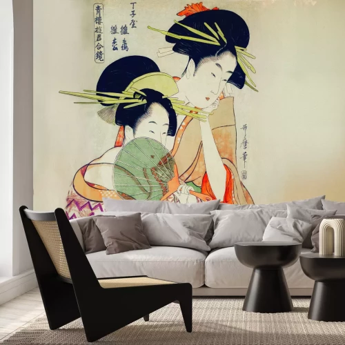 Fotobehang Japanse vrouwen in traditionele kimono