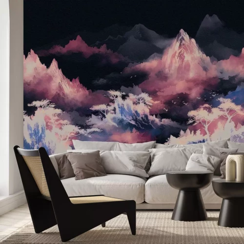 Fotobehang Japans bergpanorama