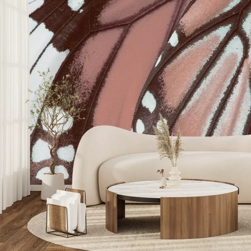 Fotobehang Macrofotografie van de textuur van vlindervleugels, close-up details van de natuur