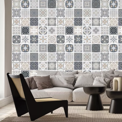 Fotobehang Mozaïek tegel imitatiepatroon