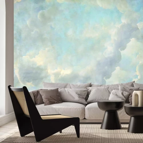 Fotobehang Een lucht met delicate witte wolken