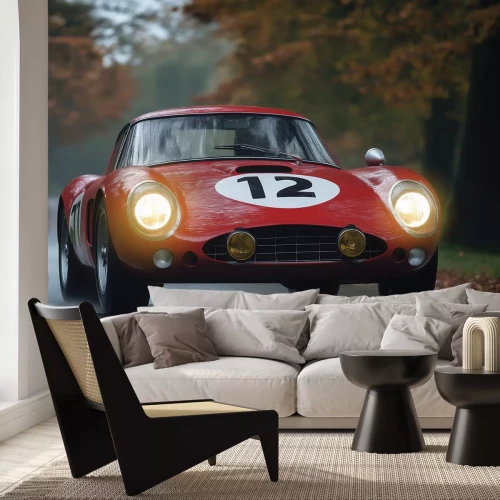 Fotobehang Oldtimerrace op straat