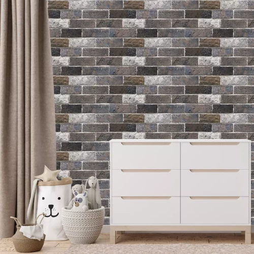 Fotobehang Klassieke bakstenen muurimitatie