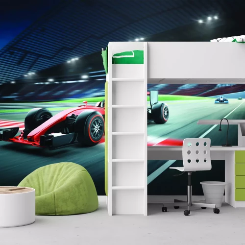 Fotobehang Raceauto in het stadion