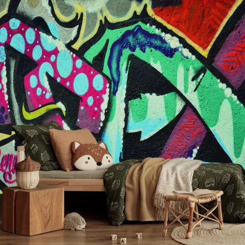 Fotobehang Creatieve straatkunst van jonge kunstenaars