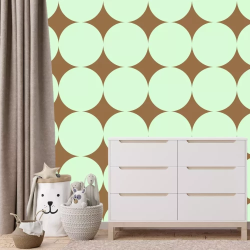 Fotobehang Geometrisch patroon in de vorm van cirkels