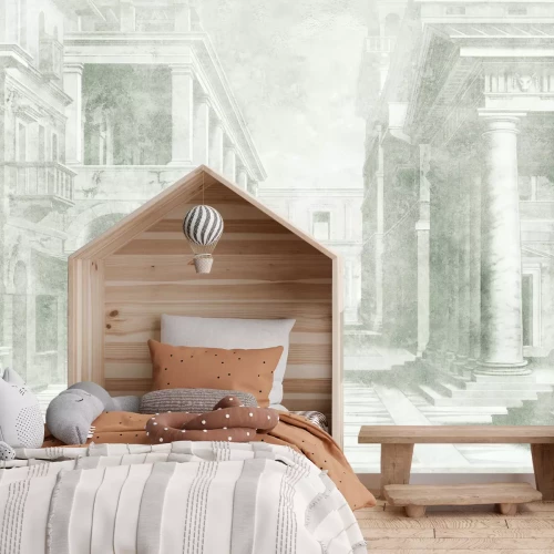 Fotobehang Oude architectuur in grijs