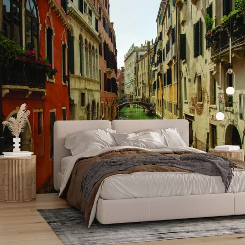 Fotobehang Kanaal van Venetië, omringd door historische huurkazernes