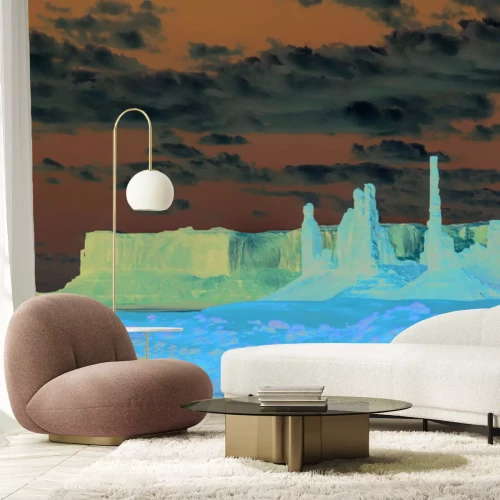 Fotobehang Rotsachtige rode heuvels