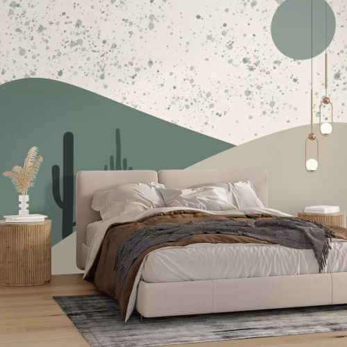 Fotobehang Abstracte lijnen en texturen van een woestijnlandschap