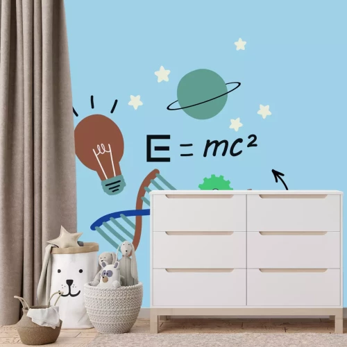 Fotobehang Educatieve illustratie in de natuurkunde