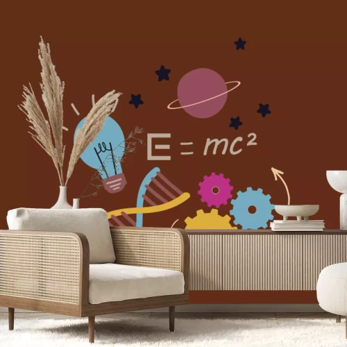 Fotobehang Educatieve illustratie in de natuurkunde