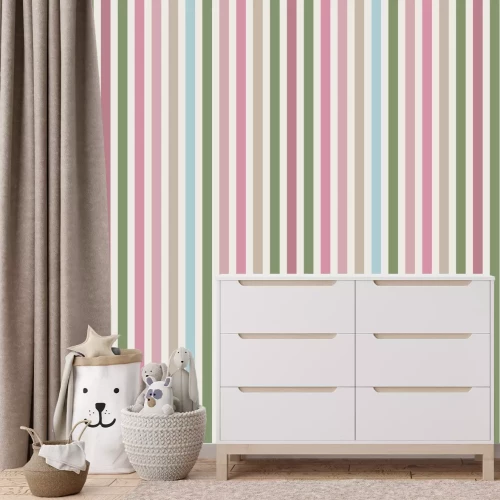 Fotobehang Fijne rechte strepen