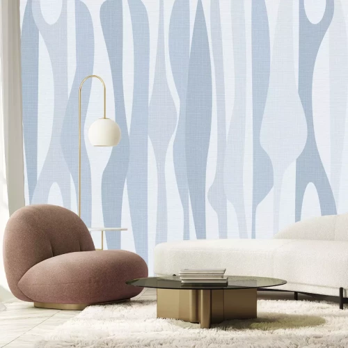 Fotobehang Subtiel grijs golfpatroon