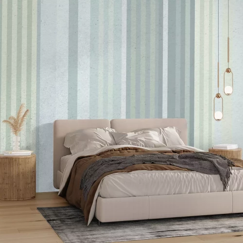 Fotobehang Delicate verticale strepen in zachte tinten