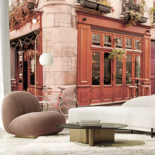 Fotobehang Een wandeling door de stijlvolle wijk Le Marais