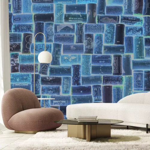 Fotobehang Patroon gemaakt van natuurlijke wijnkurken