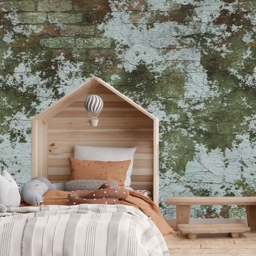 Fotobehang Een bakstenen muur in klassieke stijl