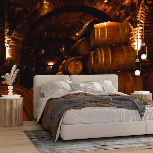 Fotobehang Rustieke vatenkelder