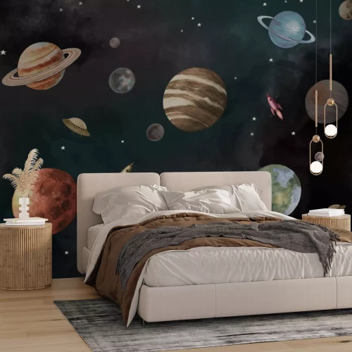 Fotobehang Planeten in de verre uithoeken van de Melkweg