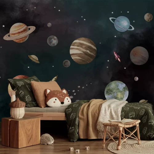 Fotobehang Planeten in de verre uithoeken van de Melkweg