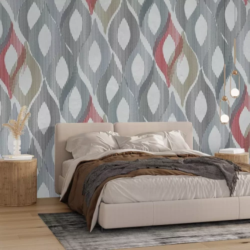 Fotobehang Een herhalend mozaïek met ovale vormen