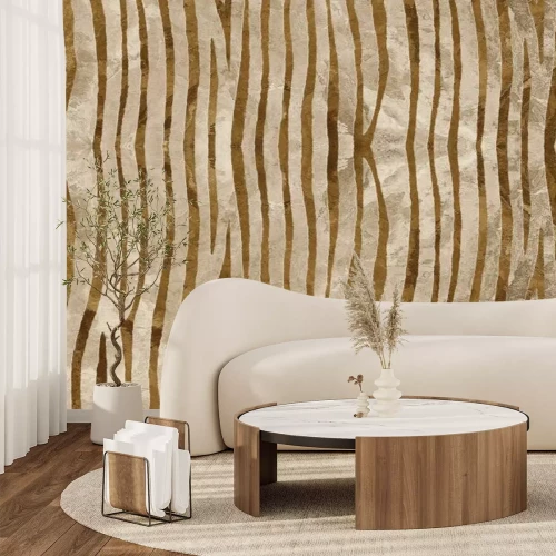 Fotobehang Dunne strepen op een lichte achtergrond