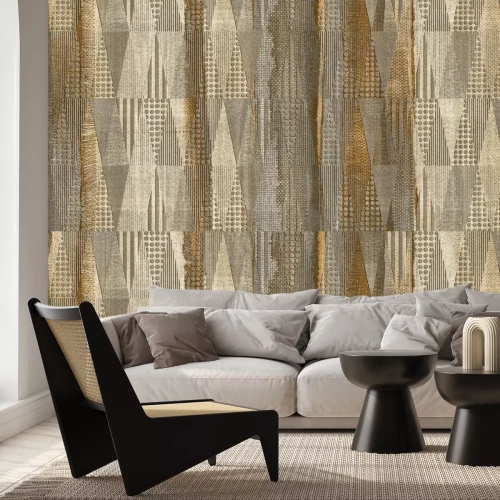 Fotobehang Geometrische driehoektextuur