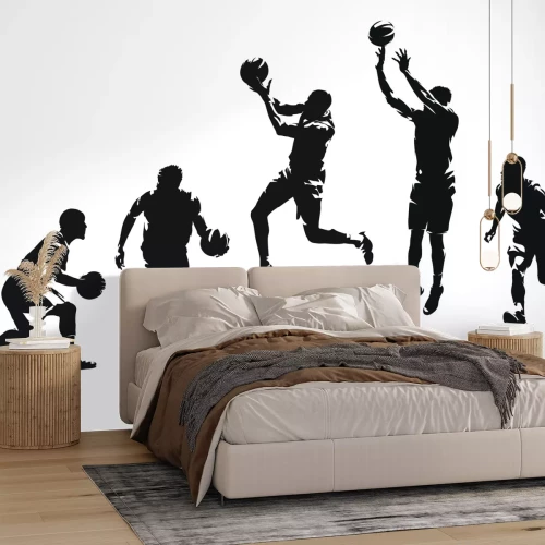 Fotobehang Atleten trainen basketbal