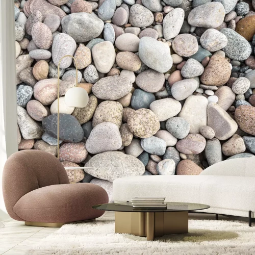 Fotobehang Kleurrijke kiezelstenen van dichtbij