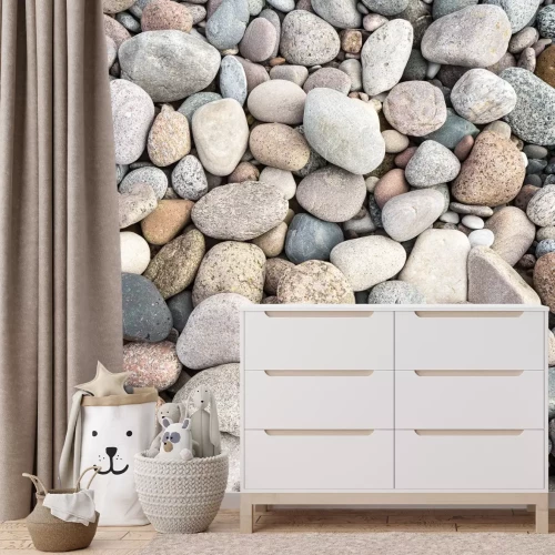 Fotobehang Kleurrijke kiezelstenen van dichtbij