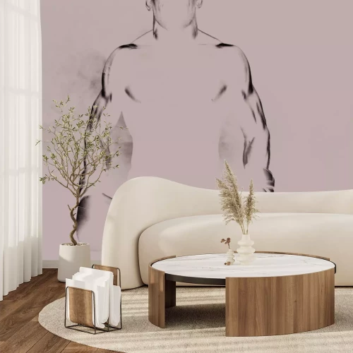 Fotobehang Atleet met handschoenen tijdens de training