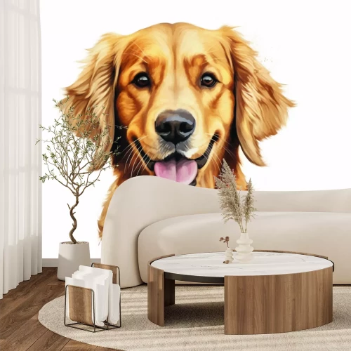 Fotobehang Golden retriever portret