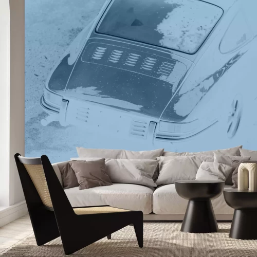 Fotobehang Vintage auto kofferbak